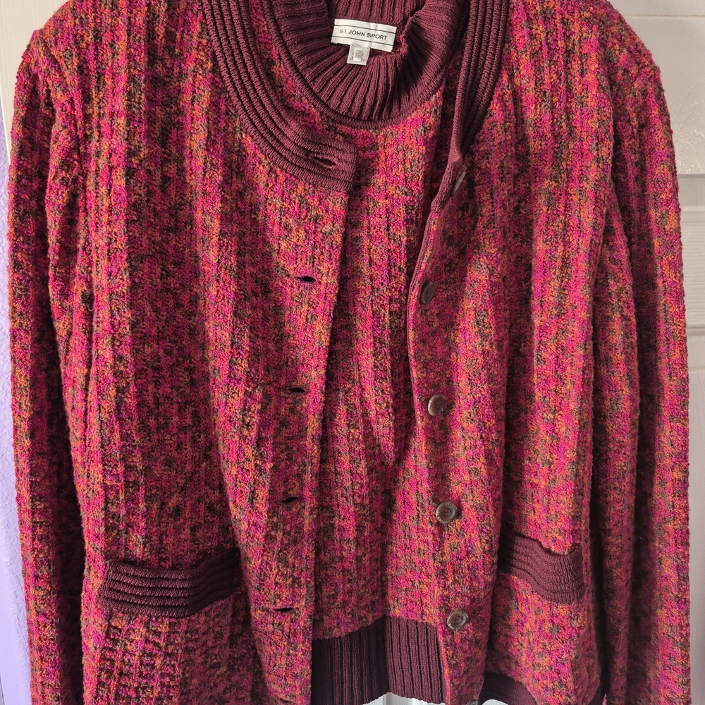 St. John 2 Piece Multicolor Sweater Set